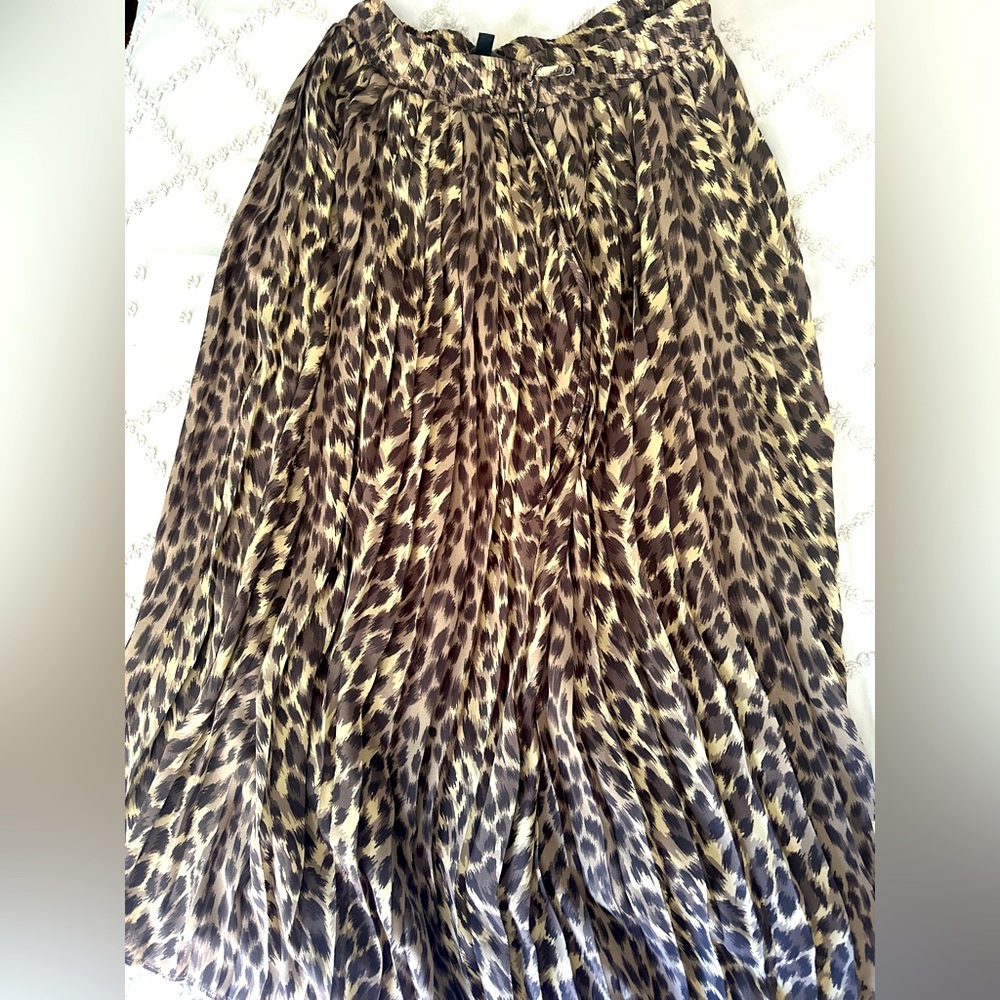 Banana Republic Leopard Print Maxi Skirt Sz Sm